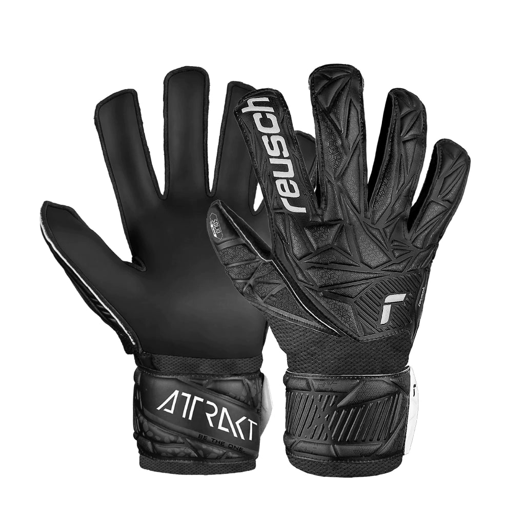 Reusch Attrakt Solid Finger Support – Guante de Arquero Negro