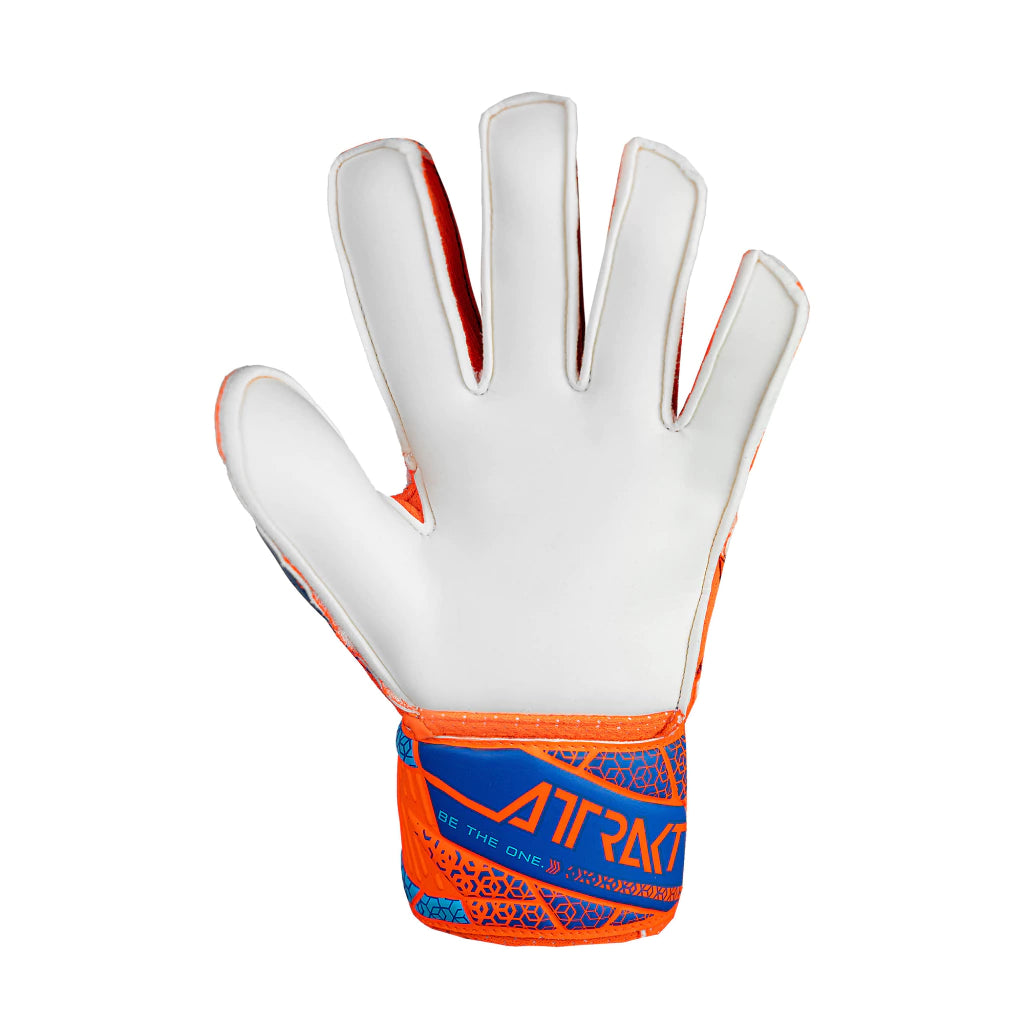 Reusch Attrakt Finger Support – Guante de Arquero Naranja/Azul