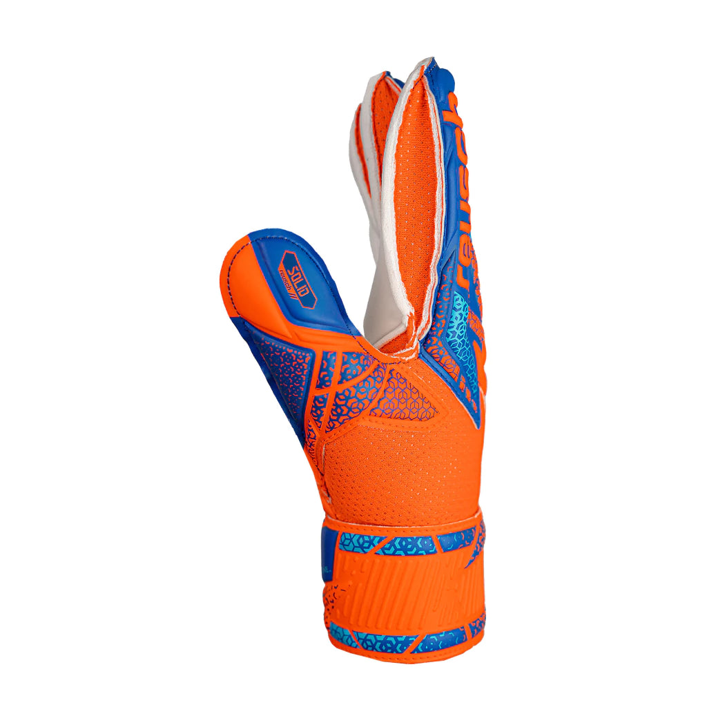 Reusch Attrakt Finger Support – Guante de Arquero Naranja/Azul