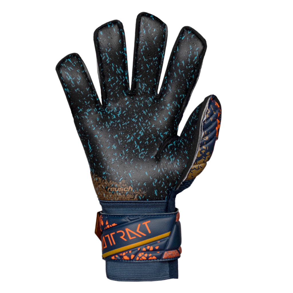 Reusch Attrakt Pro Fusion – Guante de Arquero Azul/Naranja/Dorado