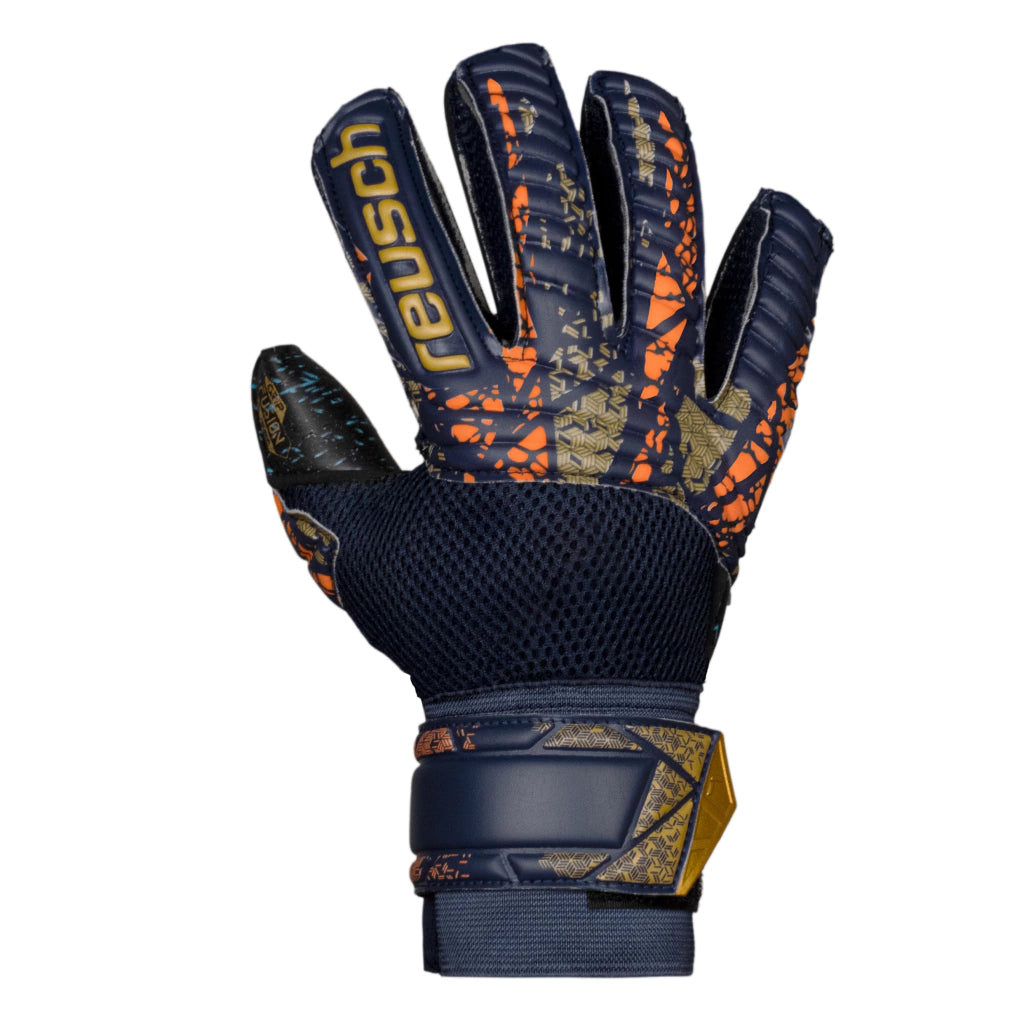 Reusch Attrakt Pro Fusion – Guante de Arquero Azul/Naranja/Dorado