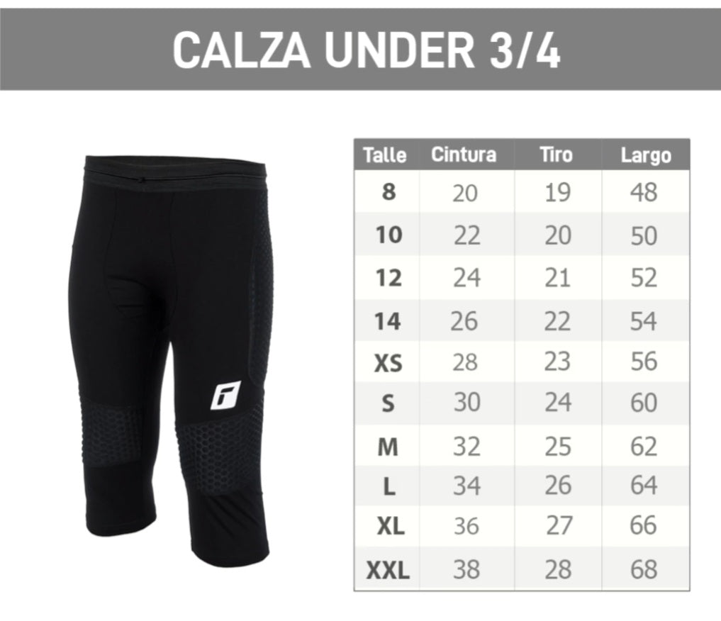 Calza 3/4 Reusch Under con protección